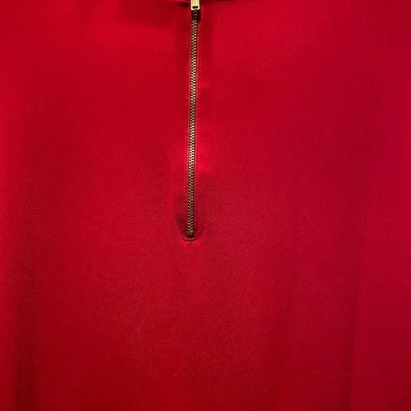 Chico's Bold Red Scoop Neck Blouse - Picture 3 of 4